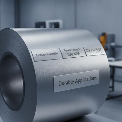 Lámina de aleación de magnesio con excelente conformabilidad que combina resistencia a la tracción ≥200 MPa y coeficiente de expansión térmica 25×10⁻⁶ K para aplicaciones duraderas