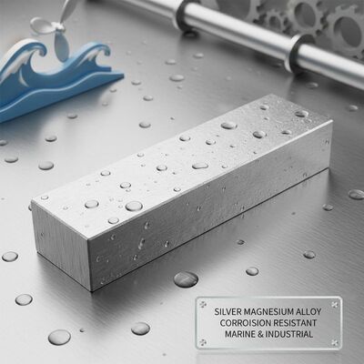 Tecnología de procesamiento de fundición de barras de aleación de plata y magnesio, material resistente a la corrosión adecuado para uso marino e industrial